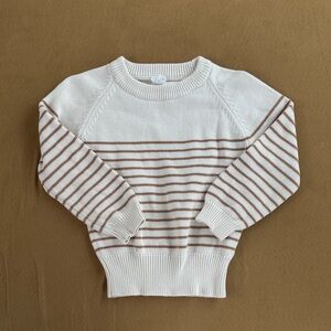 Jamie Kay Cream and Tan Striped Sweater